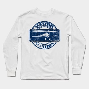 Vintage Aviation Art Long Sleeve T-Shirt